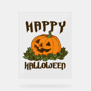 Happy Halloween Ghost -Halloween Costume Pumkin Acrylic Sign