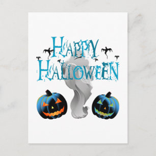 Happy Halloween Ghost -Halloween Costume Pumkin Postcard