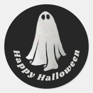 Happy Halloween Ghost Halloween Party Ghosts       Classic Round Sticker