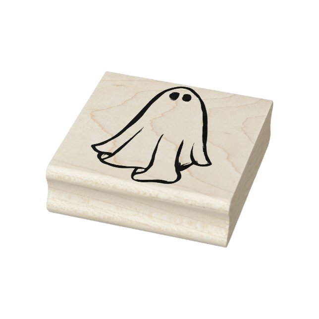 Happy Halloween Ghost Halloween Party Ghosts       Rubber Stamp (Stamp)