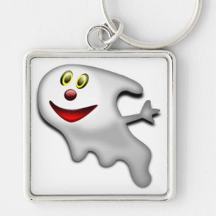 "HAPPY HALLOWEEN" GHOST KEYCHAIN