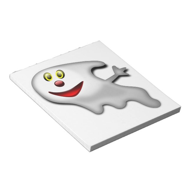 "HAPPY HALLOWEEN" GHOST NOTEPAD (Angled)