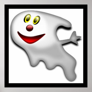 "HAPPY HALLOWEEN" GHOST POSTER