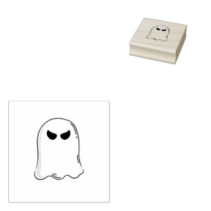 Happy Halloween Ghost Rubber Stamp