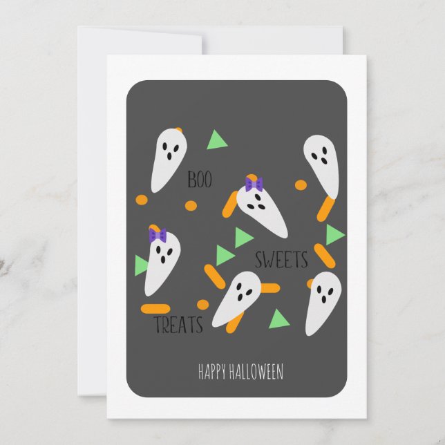 Happy Halloween Ghost Sprinkles Card (Front)