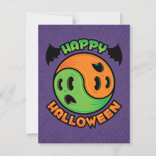 Happy Halloween Ghost Yin-Yang Invitation