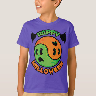 Happy Halloween Ghost Yin-Yang T-Shirt