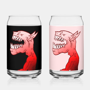 Happy Halloween Ghoul Can Glass