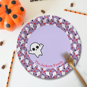 Happy Halloween Ghouls Hunting Party Customize Paper Plate