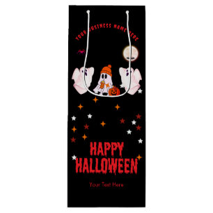 Happy Halloween Gift Bag Ghost & Pumpkin Design