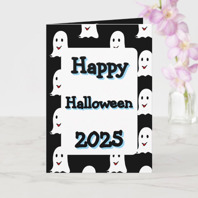 Happy Halloween gift greeting card 2025 (Orchid)