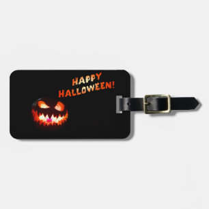 HAPPY HALLOWEEN - Glowing Jack-O-Lantern Luggage Tag