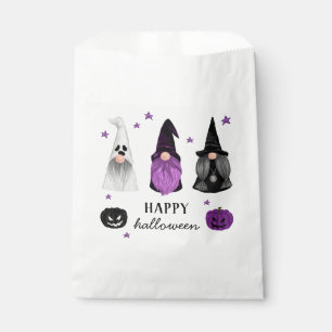 Happy Halloween. Gnomes and pumpkins kids treats Favour Bag