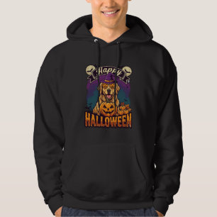 Happy Halloween Golden Retriever Witch Hat Pumpkin Hoodie