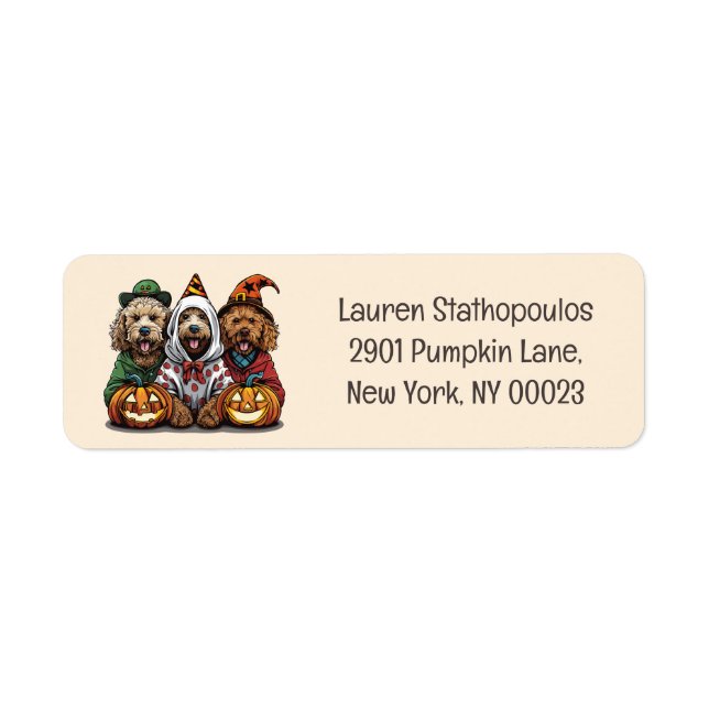 Happy Halloween Goldendoodle Dogs (Front)
