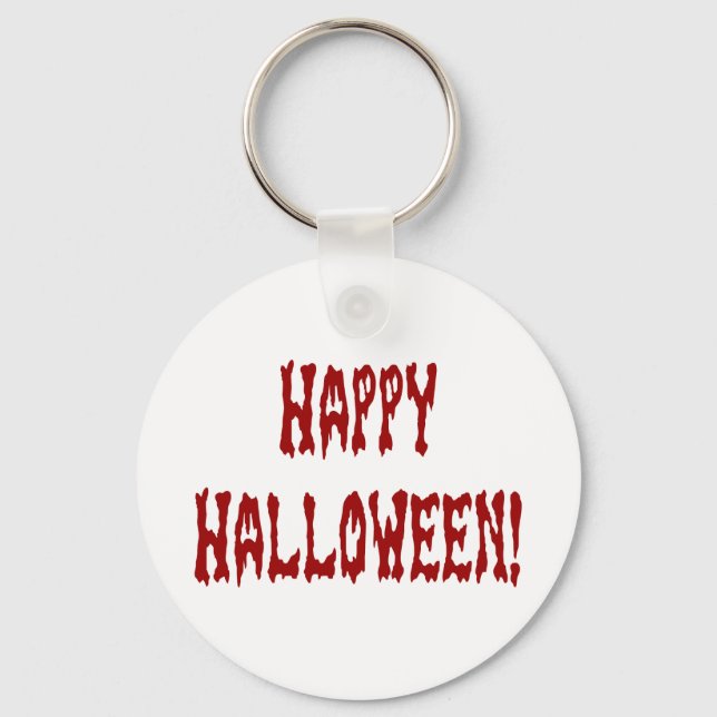 Happy Halloween Gore Text Keychain (Front)