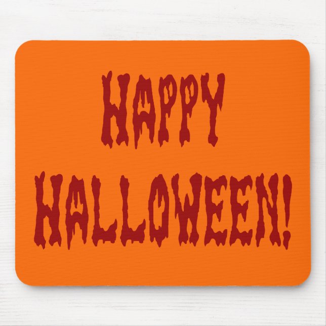 Happy Halloween Gore Text Mouse Pad (Front)