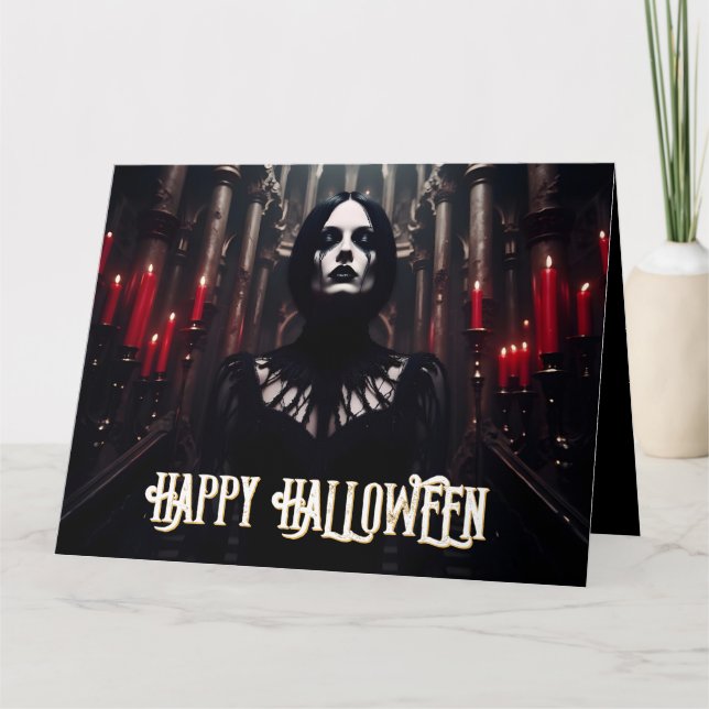 Happy Halloween – Gothic Dark Celebration Card (Front)