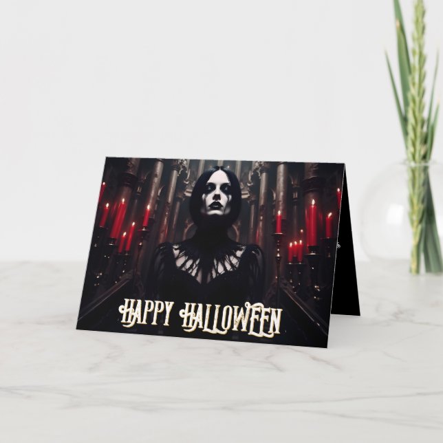 Happy Halloween – Gothic Dark Celebration Card (Front)