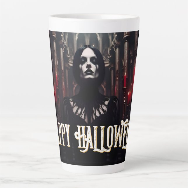 Happy Halloween – Gothic Dark Celebration Latte Mug (Front)