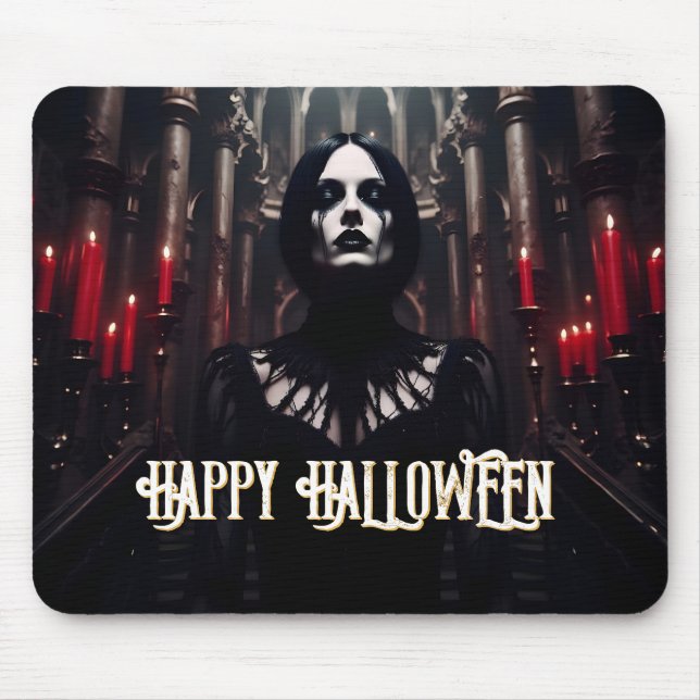 Happy Halloween – Gothic Dark Celebration Mouse Pad (Front)