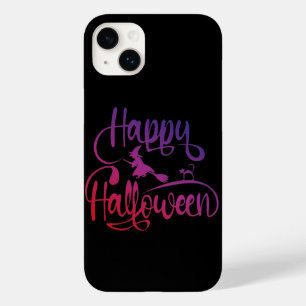 Happy Halloween gradient flying witch cat  Case-Mate iPhone 14 Plus Case