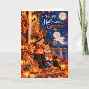 Happy Halloween Grandma From Your Little Pumpkin Card