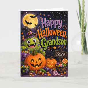 Happy Halloween Grandson Card