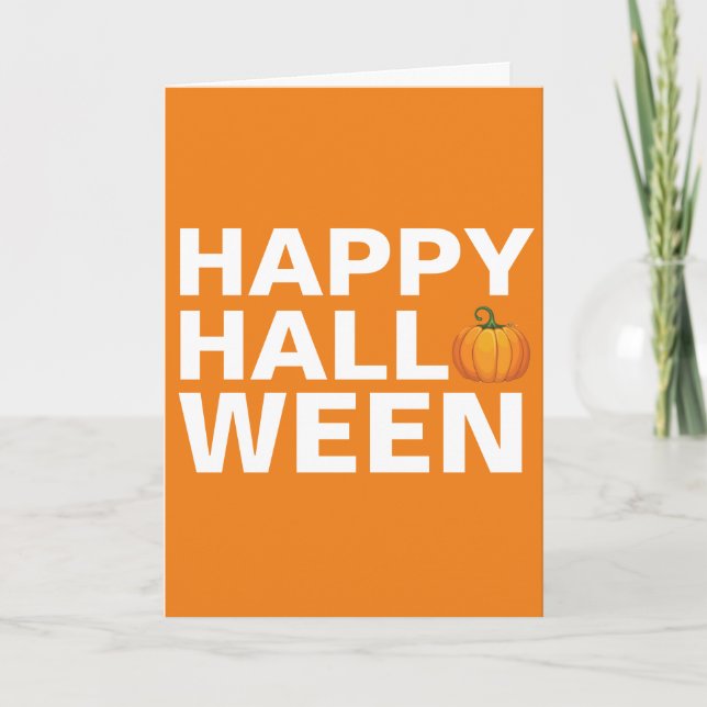 Happy Halloween Graphic Design Greeting Card (Front)