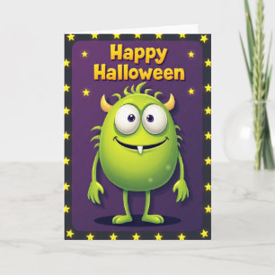 Happy Halloween Green Friend Card