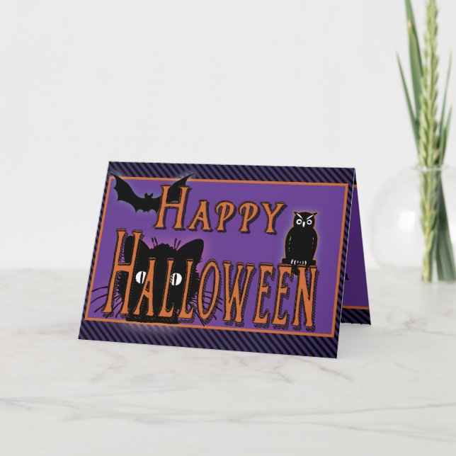 Happy Halloween Greeting Card (Front)