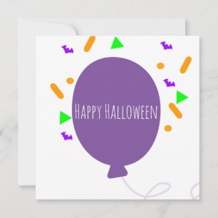 Happy Halloween Greeting Card Balloon Sprinkles