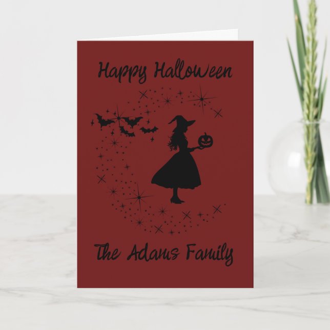 Happy Halloween Greeting Witch Card (Front)