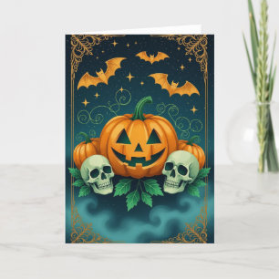Happy Halloween, Halloween card, Fall cards