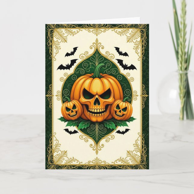 Happy Halloween, Halloween card, Fall cards (Front)