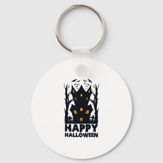 Happy Halloween Halloween Happy Halloween  Keychain (Front)