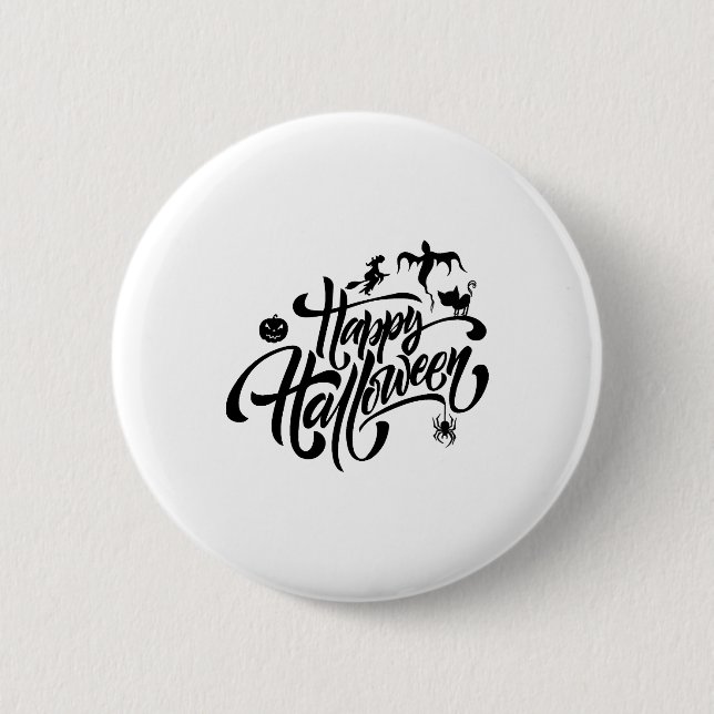happy Halloween, Halloween party, funny Halloween  2 Inch Round Button (Front)