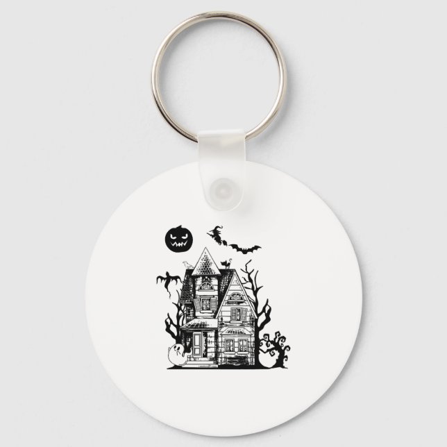 happy Halloween, Halloween party, funny Halloween  Keychain (Front)