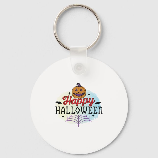 Happy Halloween, Halloween, Scary, Costume Keychain (Front)