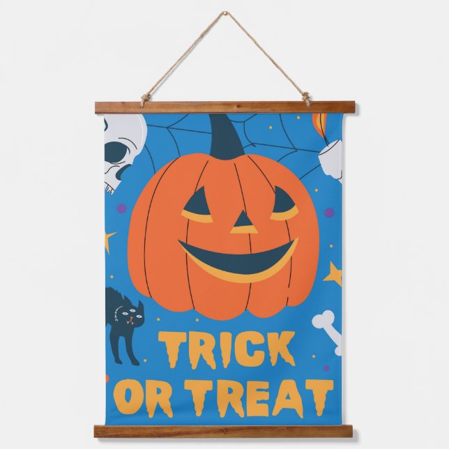Happy Halloween Hanging Tapestry (Front)