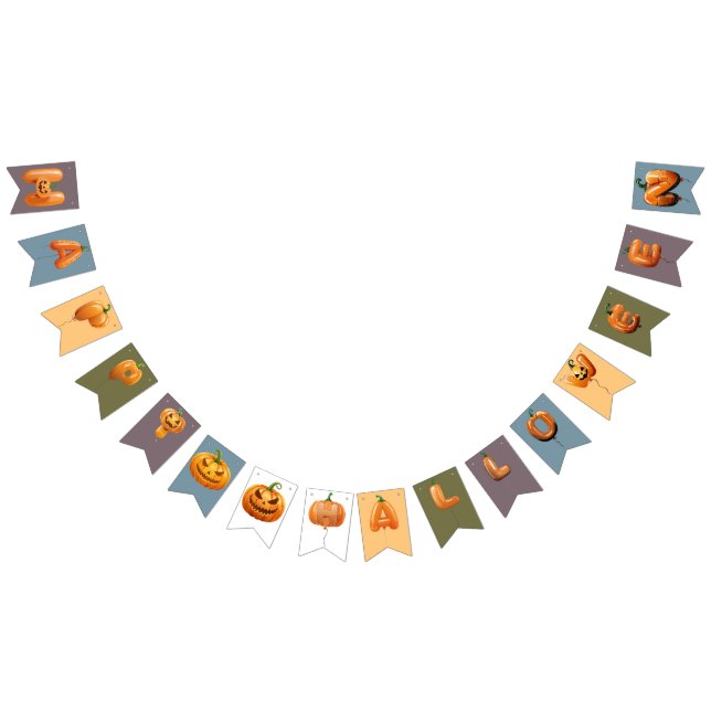 Happy Halloween Happy Halloween Balloon Bunting Flags (All)
