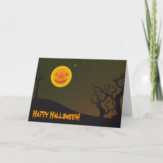 Happy Halloween Happy Moon Card