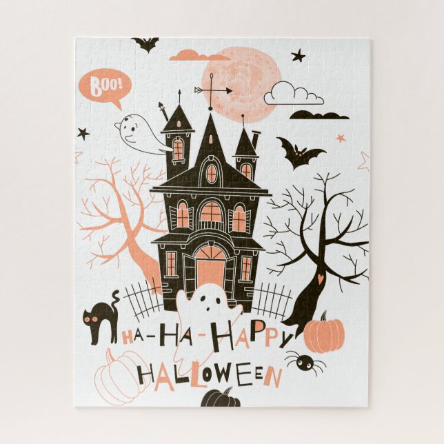 Happy Halloween Haunted House Jigsaw Puzzle (Vertical)