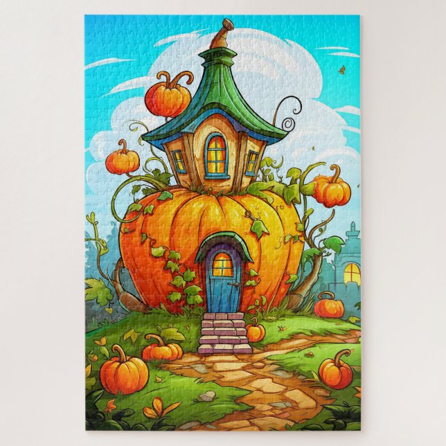 Happy Halloween | Haunted House Jigsaw Puzzle (Vertical)
