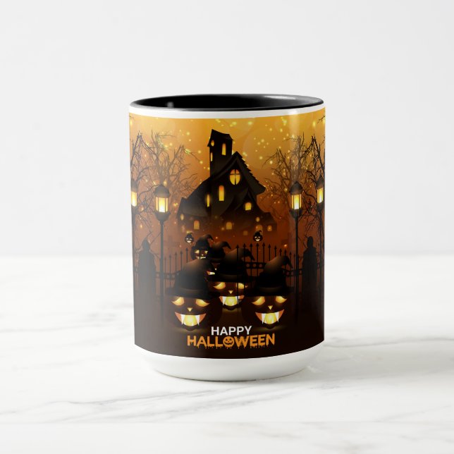 Happy Halloween Haunted House Mug (Centre)