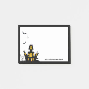 Happy Halloween Haunted House Personalized Post-it Notes