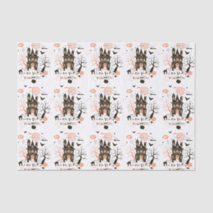Happy Halloween Haunted House Tissue Paper