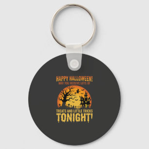 Happy Halloween Haunted House Trick or Treat Keychain