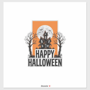 Happy Halloween Haunted House Vintage Graphic_1
