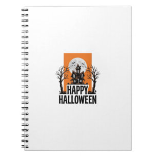 Happy Halloween Haunted House Vintage Graphic_1 Notebook